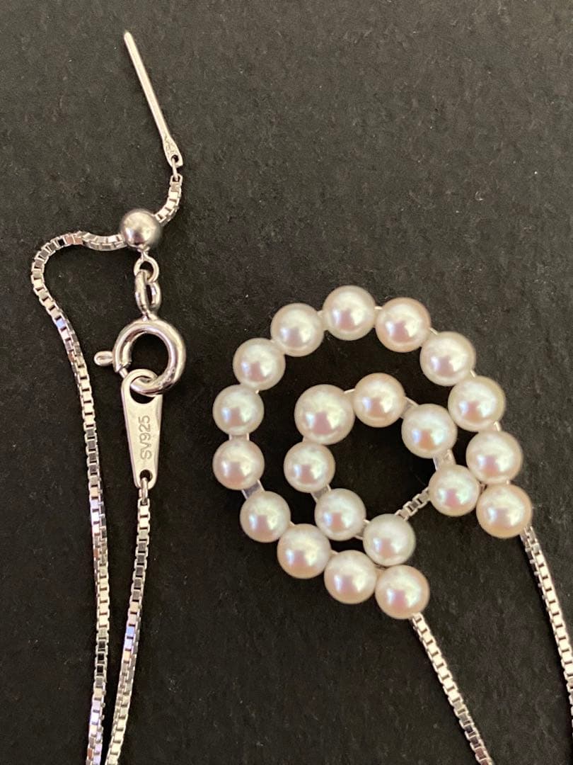 GSTV SVアコヤ真珠 無調色 馬蹄モチーフ デザインネックレス