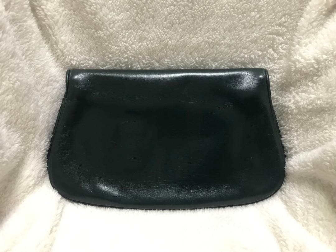 OLD GUCCI グリーンレザー クラッチバッグ