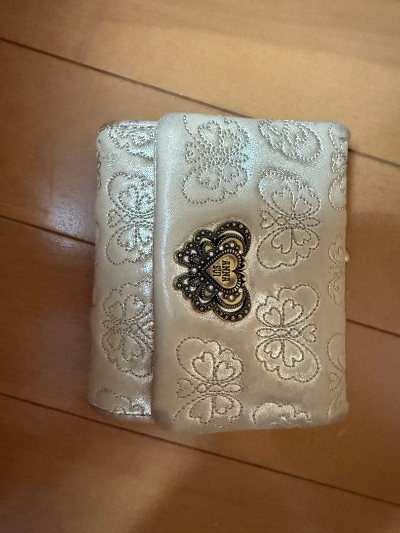 ANNA SUI 財布　三つ折りがま口　ゴールド