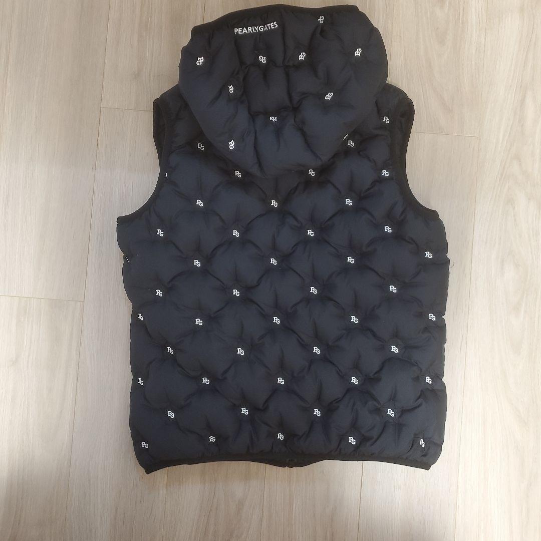PEARLY GATES フード付きダウンベスト 濃紺