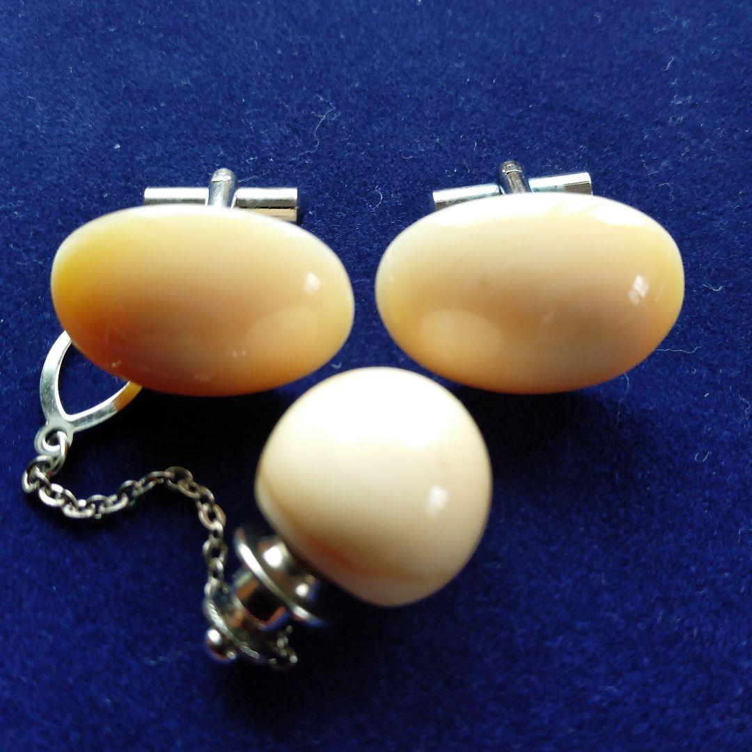 鯨歯　マッコウクジラ　カウス・ネクタイピン10セット（箱なし）