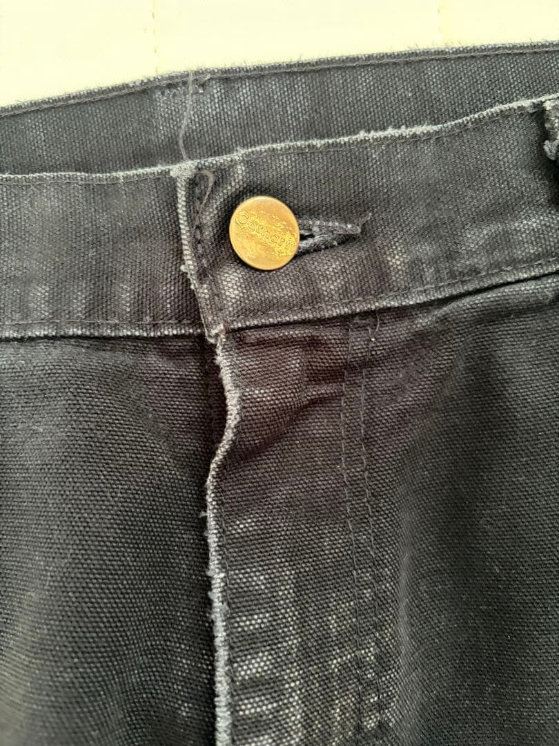 鬼フェード　carhartt ダブルニー ペインターパンツ　 ブラック　ペンキ