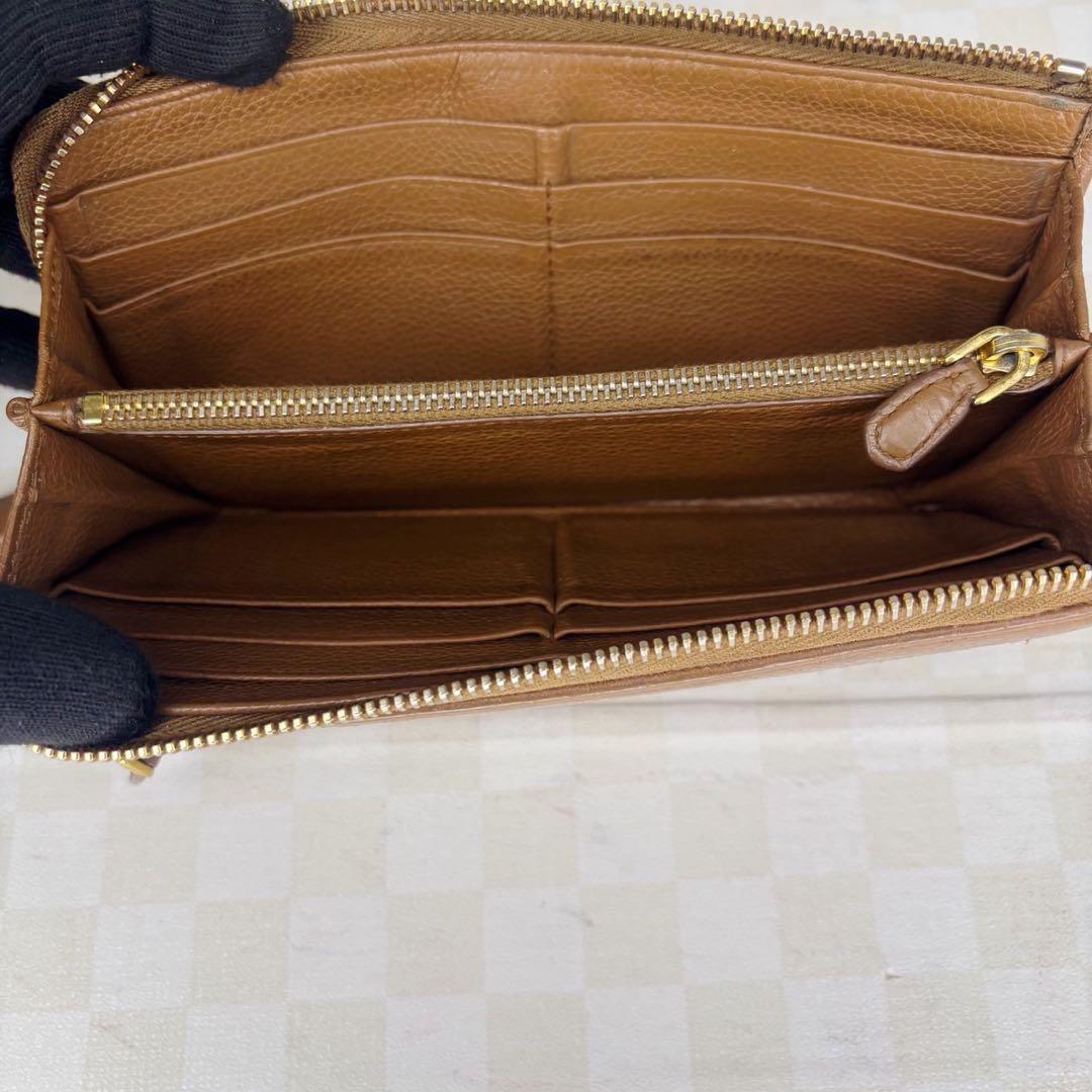 極美品　PRADA プラダ　長財布　L字ファスナー　M55