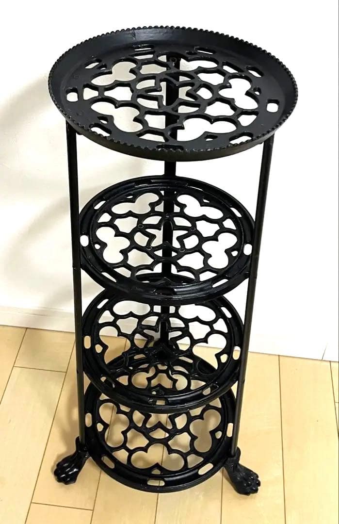 【最終価格】英国製 ヴィンテージポットスタンド 4段 鋳物 プランタースタンド