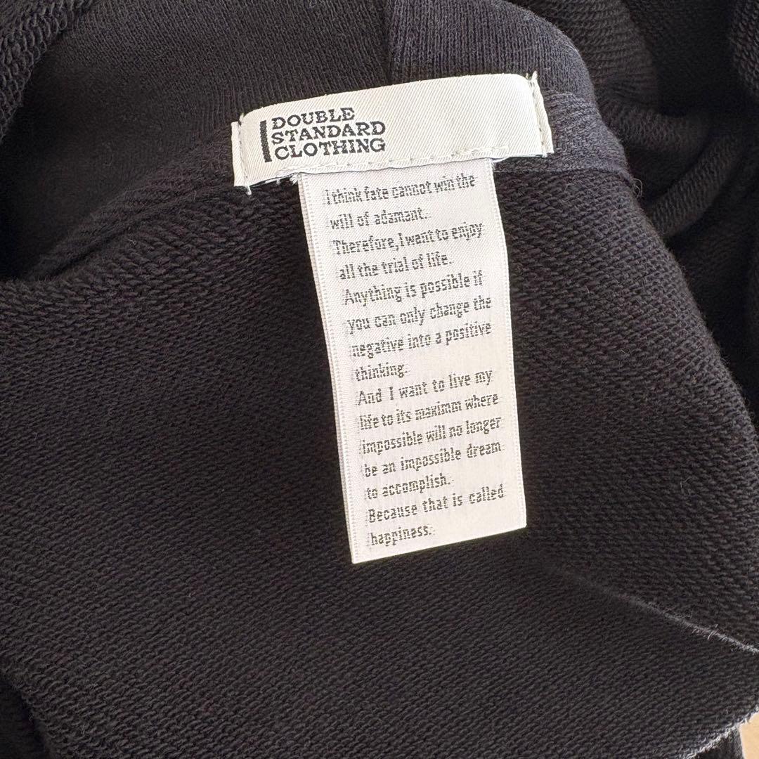 24AW ダブルスタンダードクロージング グラフィック裏毛パーカー ベアー 黒