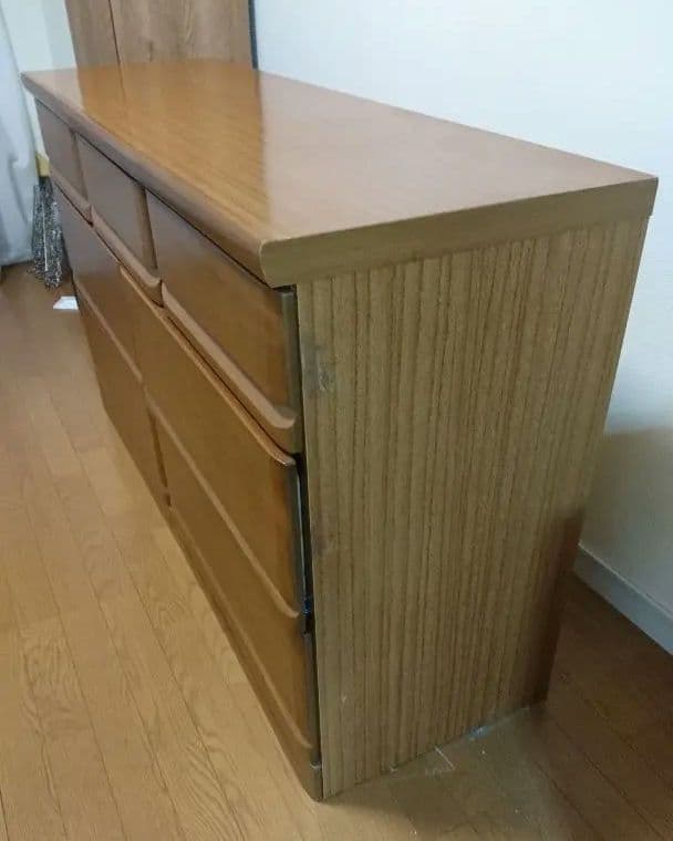 サンウッディ-ローチェスト3段 W140xD45xH84cm