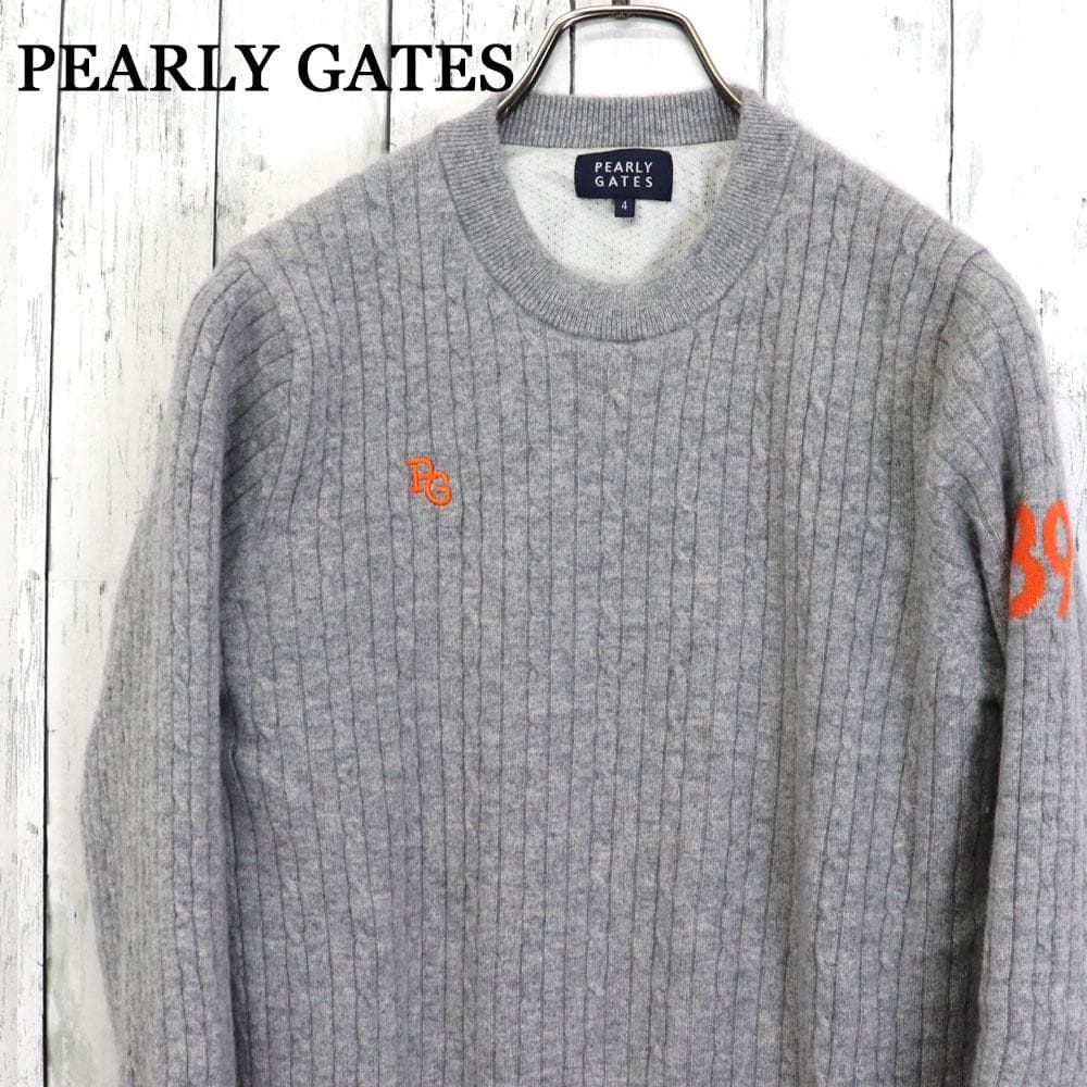 PEARLYGATES　パーリーゲイツ　メッシュ裏地　カシミヤ100％　セーター