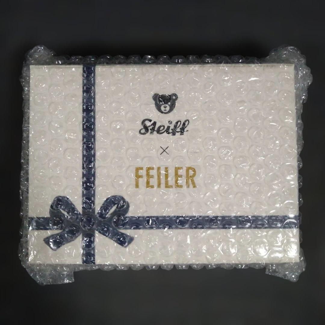 フェイラー　シュタイフ　コラボ　ハンカチ　キーチェーン　水色