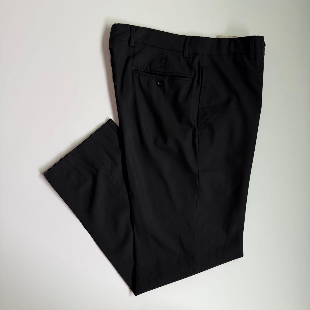 HERMES エルメス ITALY製 ブラックウールスラックス 40