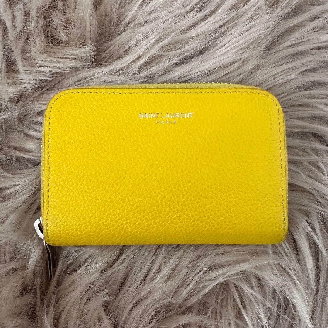 【ねこぱんち⭐︎】SAINT LAURENT イエローレザー ケース