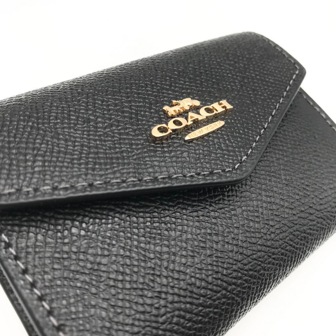 COACH 大人気！！ フラップ カードケース ブラック 名刺入れ 新品