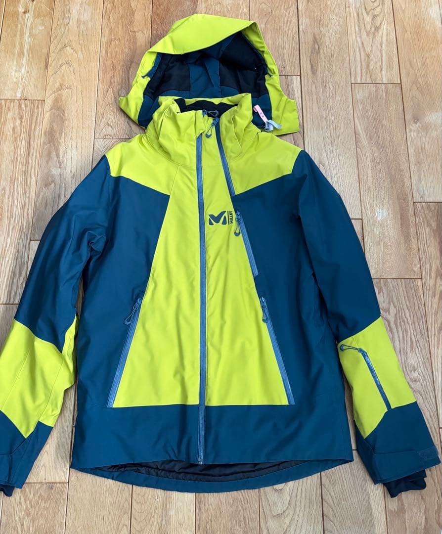 MILLETスキーウェア イエロー/ダークグレー 上下