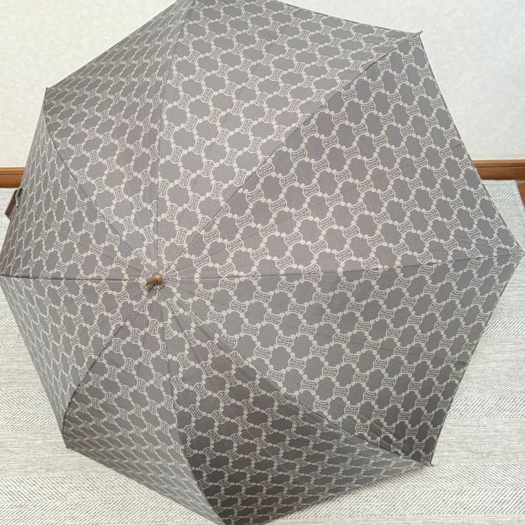 CELINE セリーヌ　マカダム　トリオンフ総柄　晴雨兼用小傘