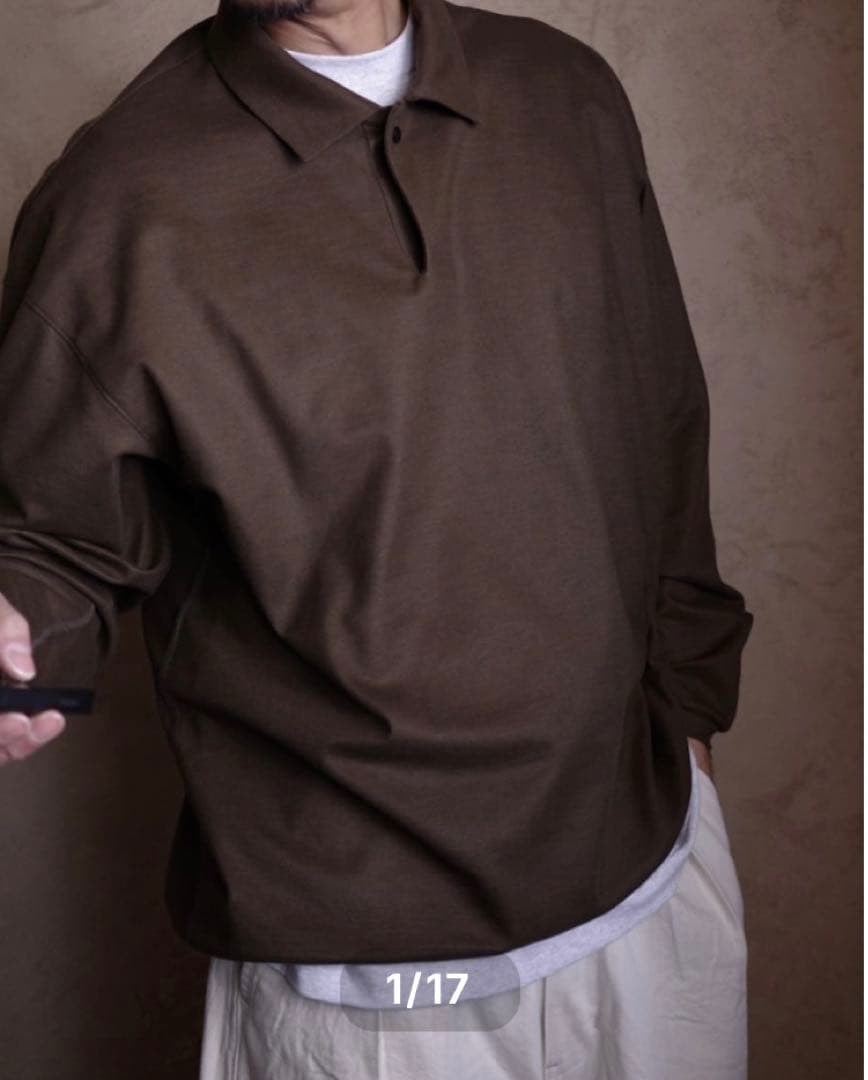 新品タグ付未使用/スティルバイハンド/ロングスリーブポロシャツ