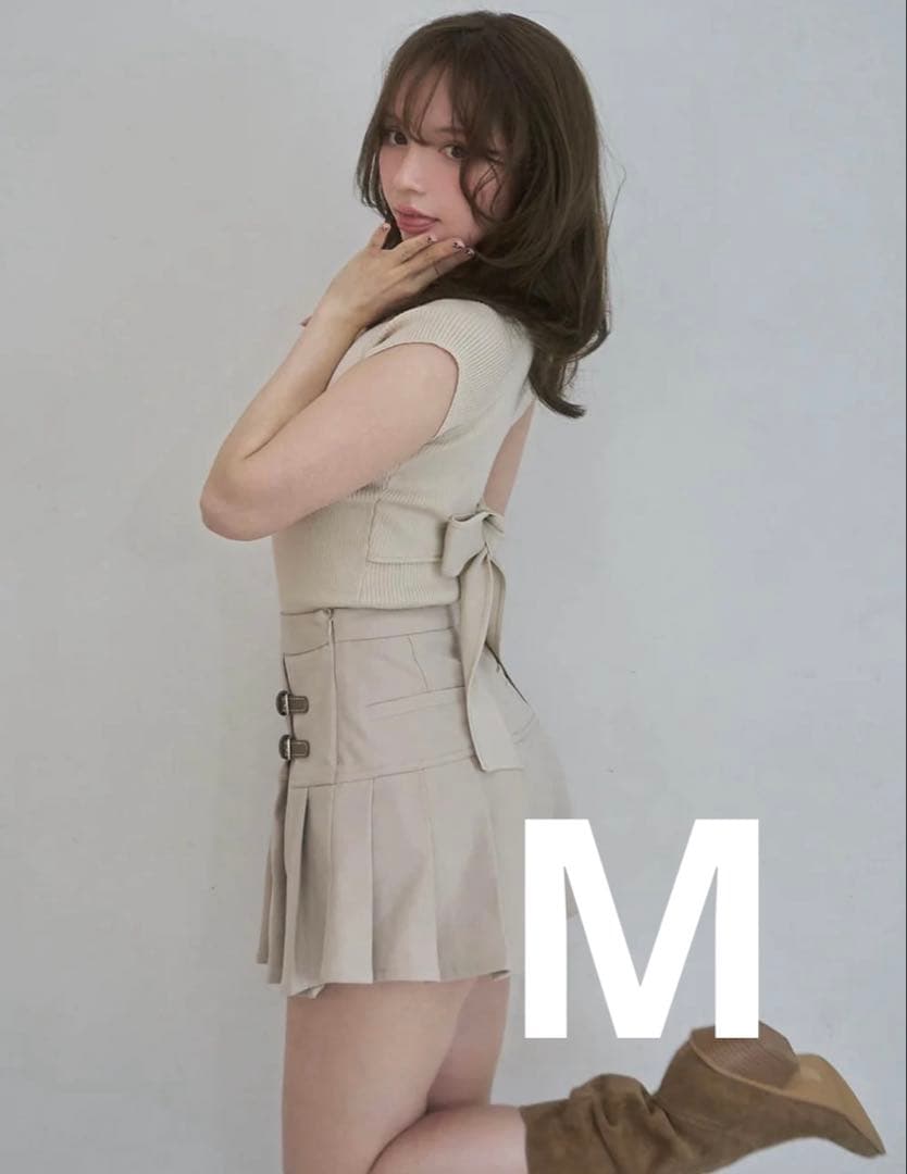 スカート Andmary Giselle pleats skirt beige M