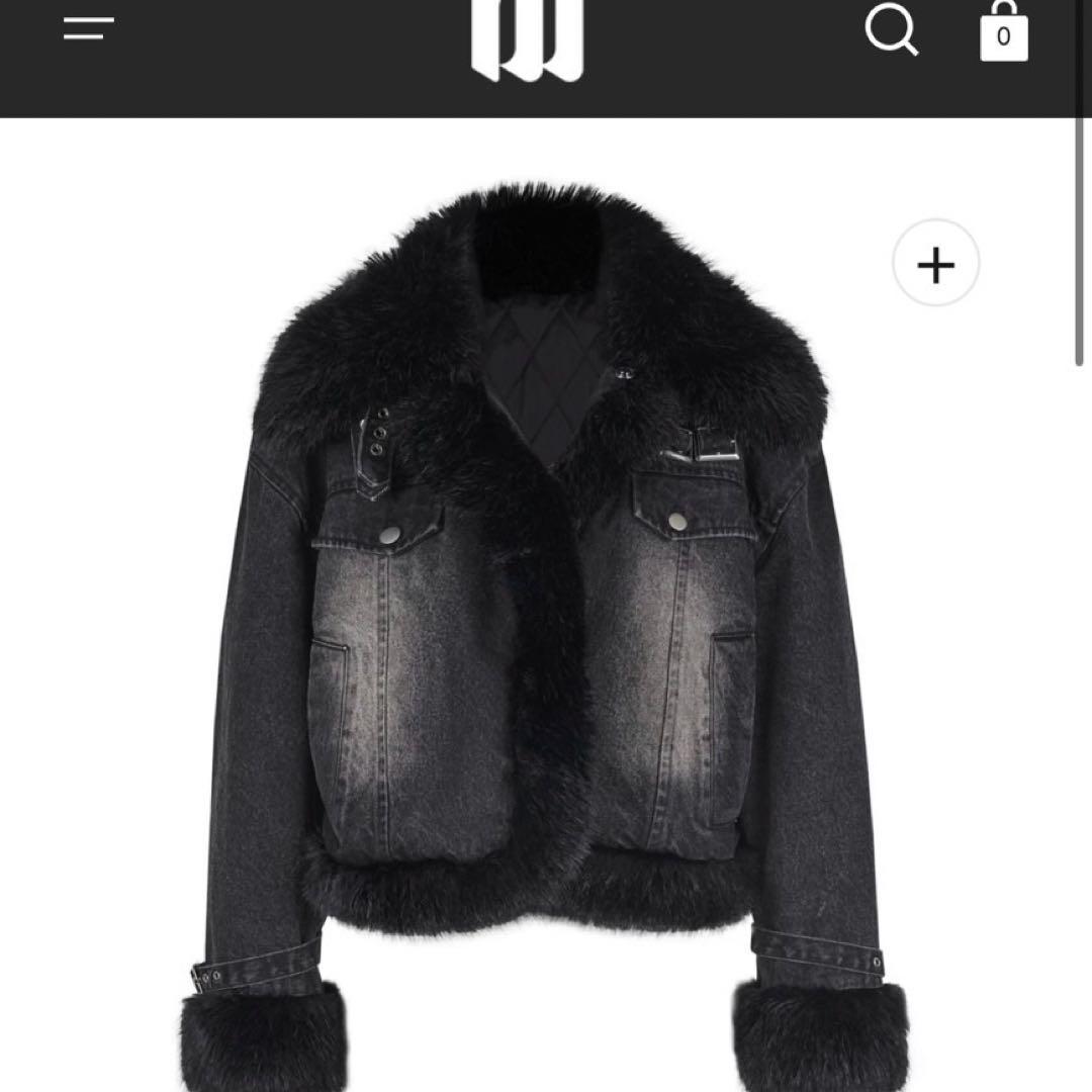 ジャケット・アウター Washed denim fur outer andwang.shop