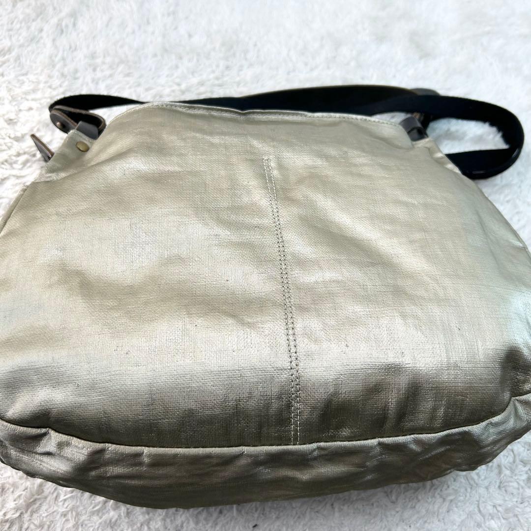 jackgomme ショルダーバッグ 2way 軽量 シャンパンゴールド