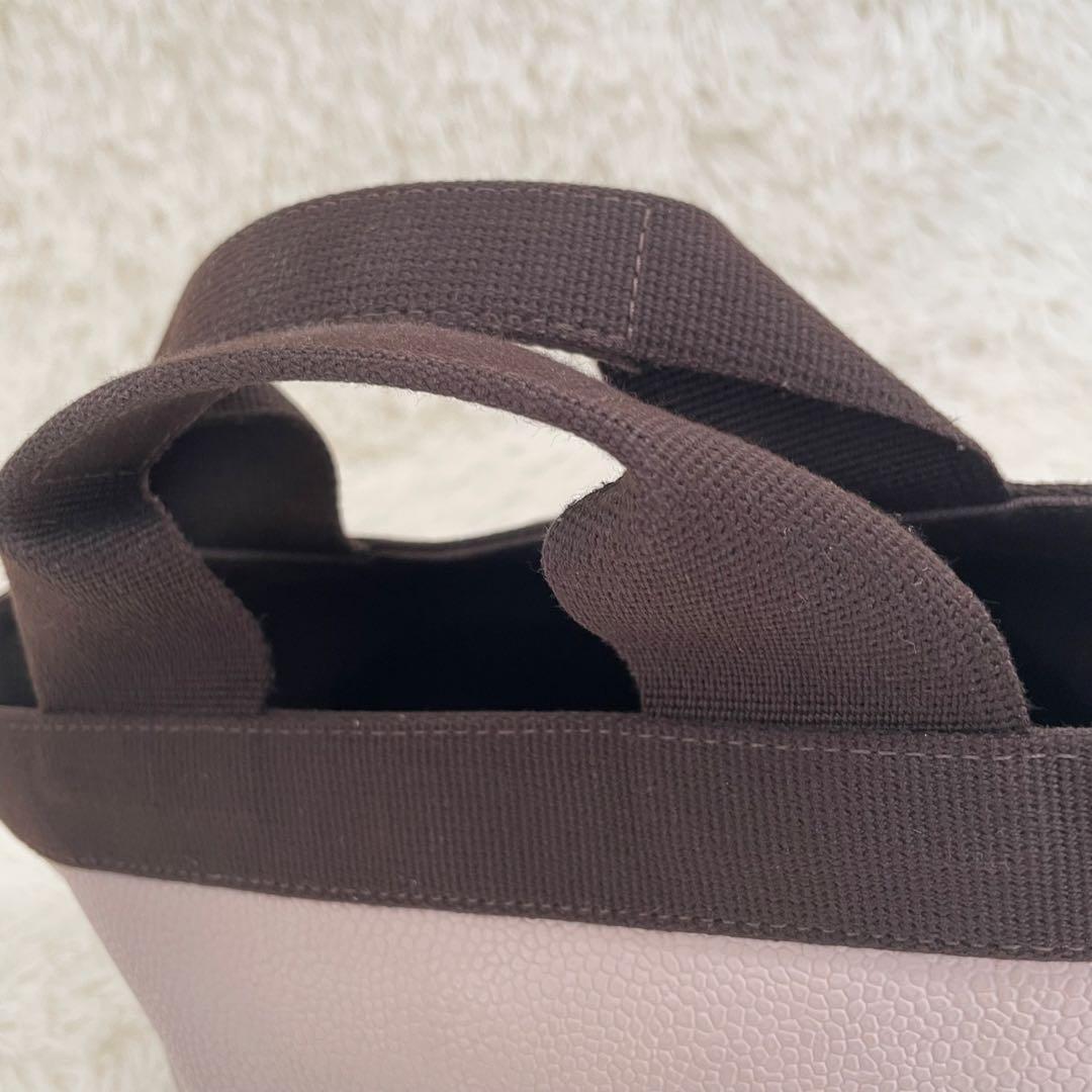 美品 エルベシャプリエ 701GPリュクス舟型トートS ハンドバッグ ピンク