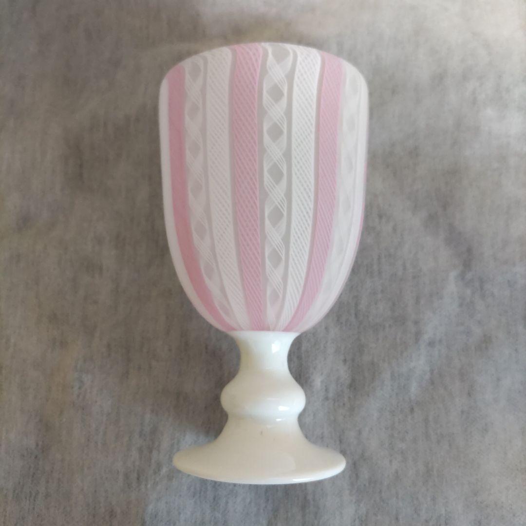 値下げしました。 人間国宝、藤田喬平 手吹ワイングラス