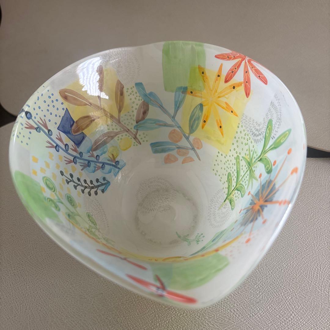 krs‼️ガラス工芸作家　林久美子　ガラスボウル 展示会作品　1996年