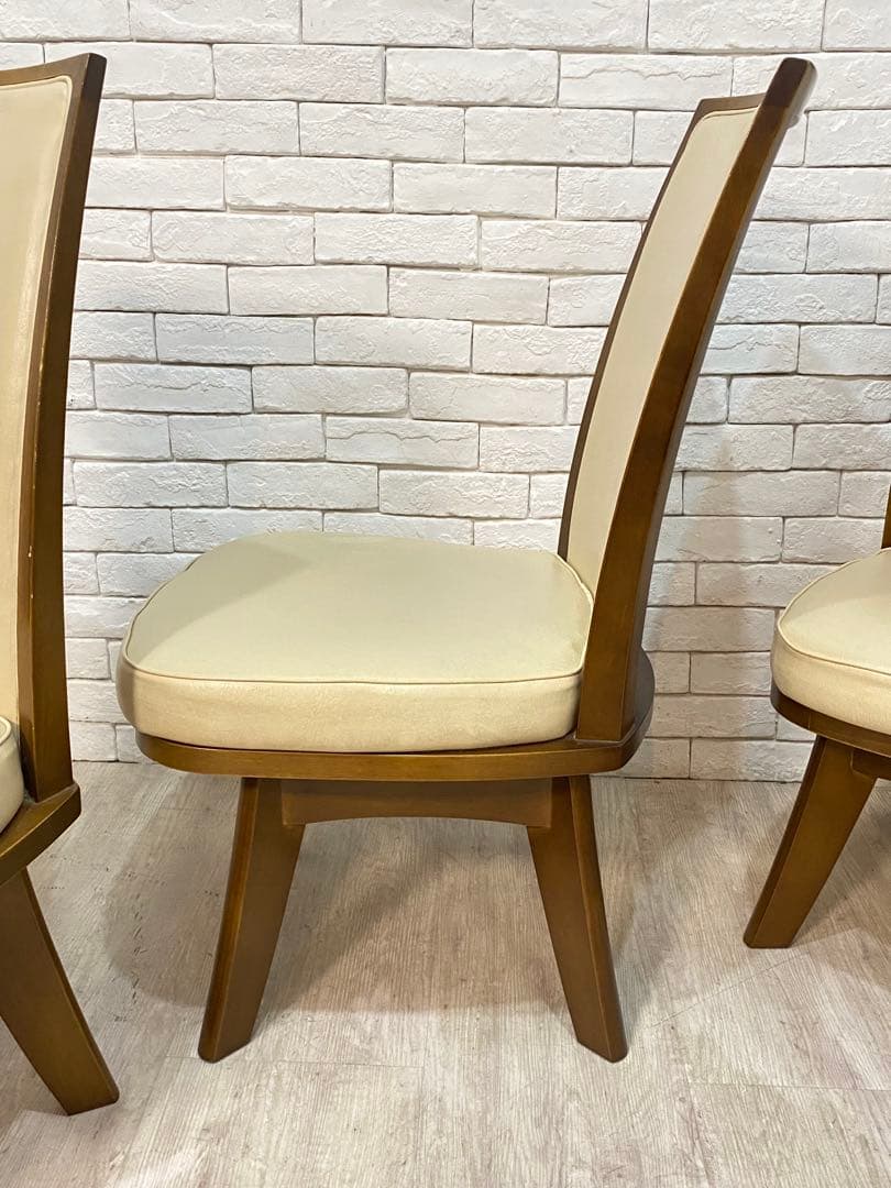 【東京都内23区配送無料】ニトリ　回転 ダイニングチェア 4脚セット　椅子