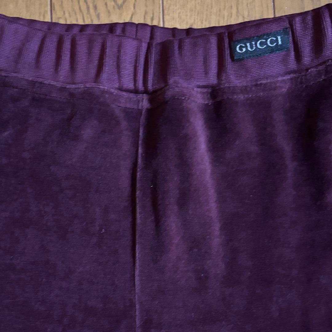 【GUCCIグッチ】ベロアパンツ40ボルドーヴィンテージトムフォード希少美品
