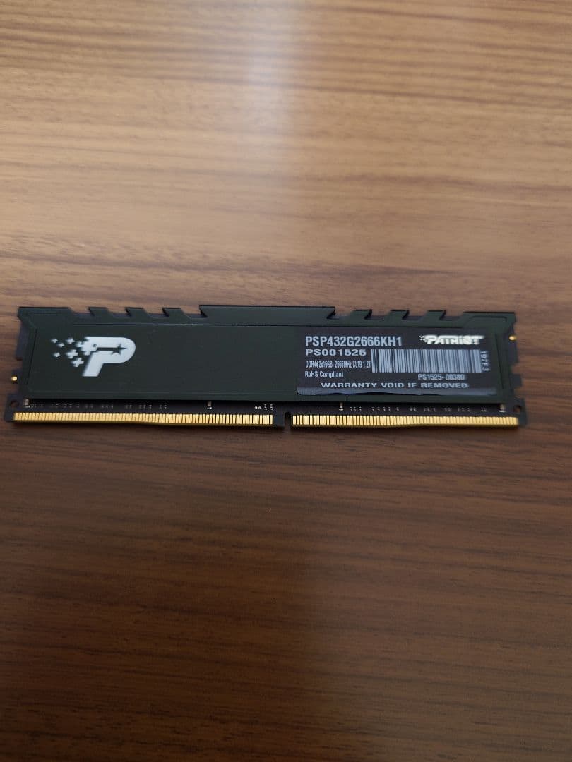 動作確認済み PATRIOT 16GB×1枚 DDR4 2666MHz「4」