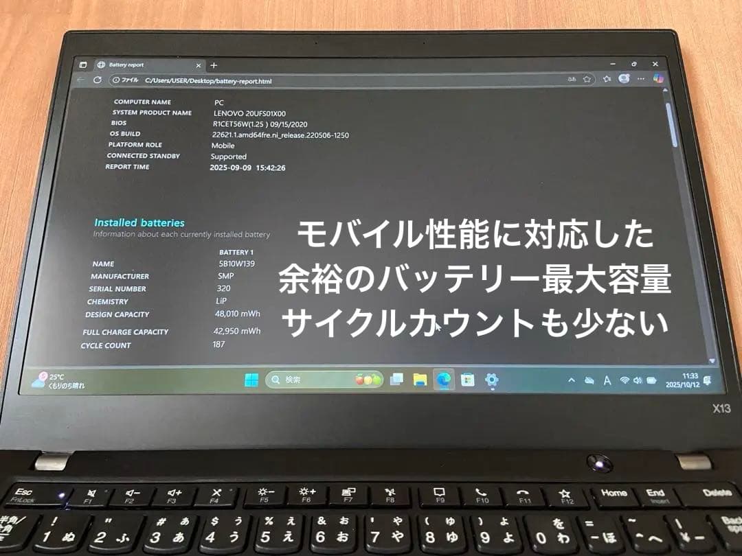 Windowsノート本体 2020 ThinkPad X13 Gen1 Ryzen5 PRO 4650U