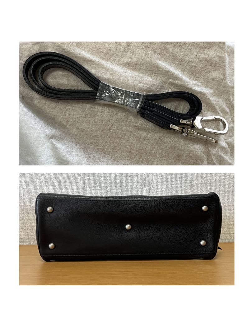 Bow LONGCHAMP ロンシャン レザーハンドバッグ