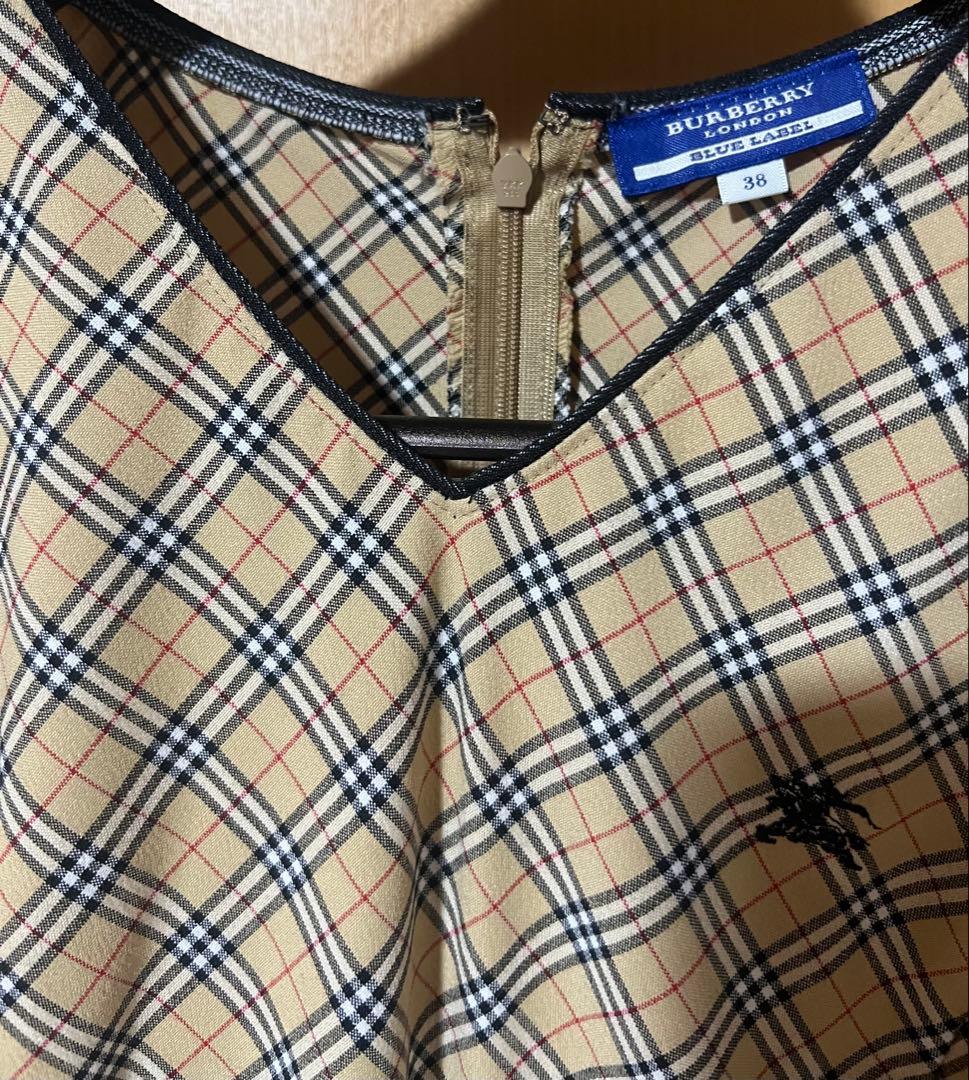 【極美品】BURBERRY ブルーレーベル　ノバチェック柄　ワンピース　38 M