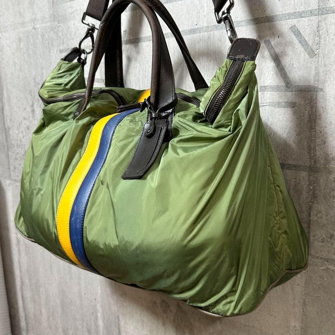 ★洒脱×軽快★ TOD’S ナイロン×レザー 2wayビッグボストンバッグ