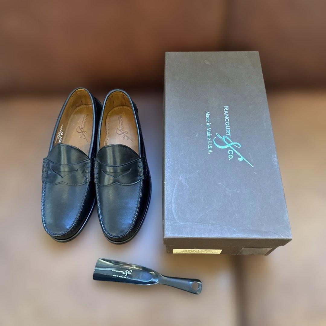 ランコート　ピンチペニーローファーBLACKカーフ　size 8hD 新品未使用