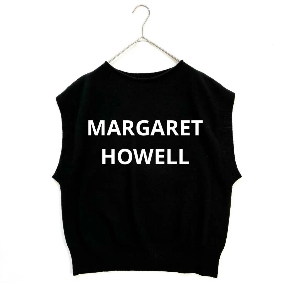 美品 マーガレットハウエル ウール カシミヤ ロールネック ニット ベスト