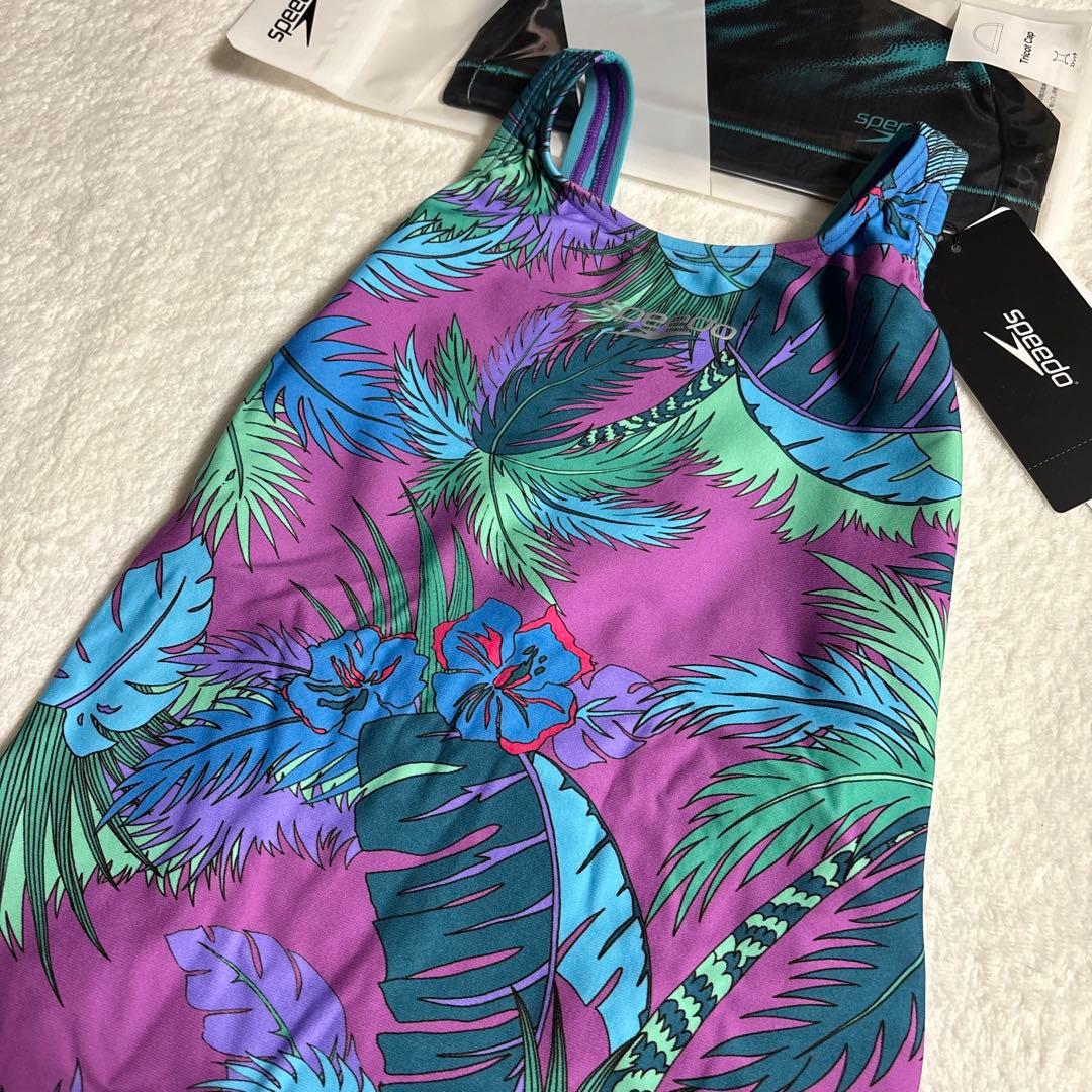 新品　レディース　スピード　競泳水着　Oサイズ　練習用　紫