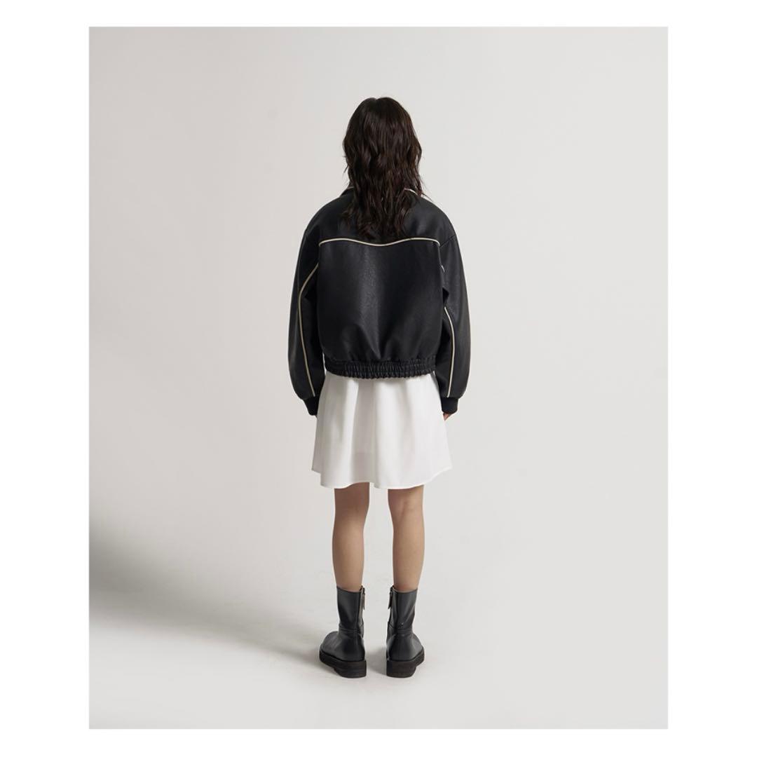 【再販なし】ORO Buffing leather piping blouson