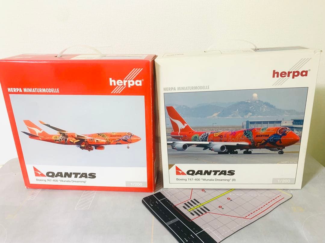 ヒラマヤの雪男‼️ｈｅｌｐａ製／カンタス航空Ｂ７４７－４００／２機セット
