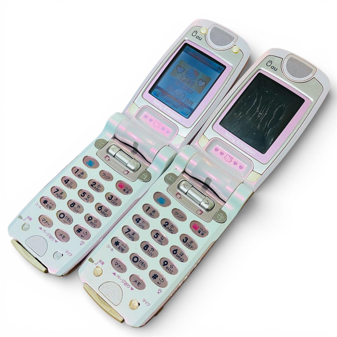 【激レア・起動OK】au A3014S ハローキティ 2台セット 平成レトロ