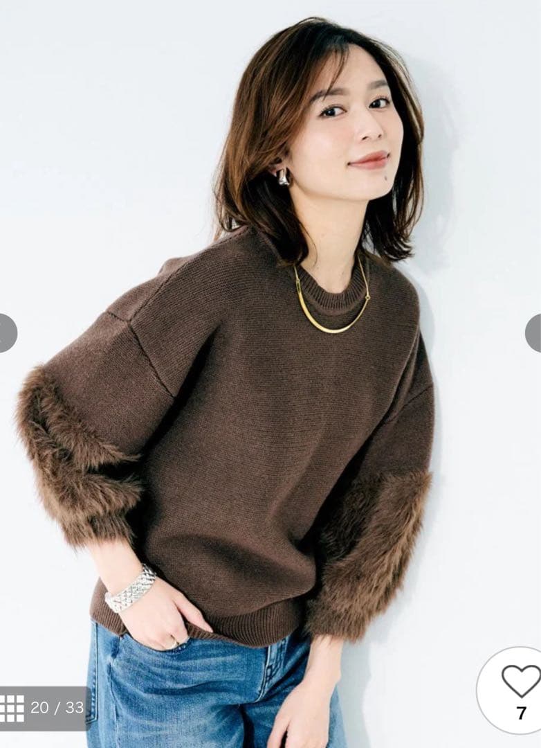 新品　TORRAZZO DONNA ファースリーブ2wayプルオーバー　ブラック