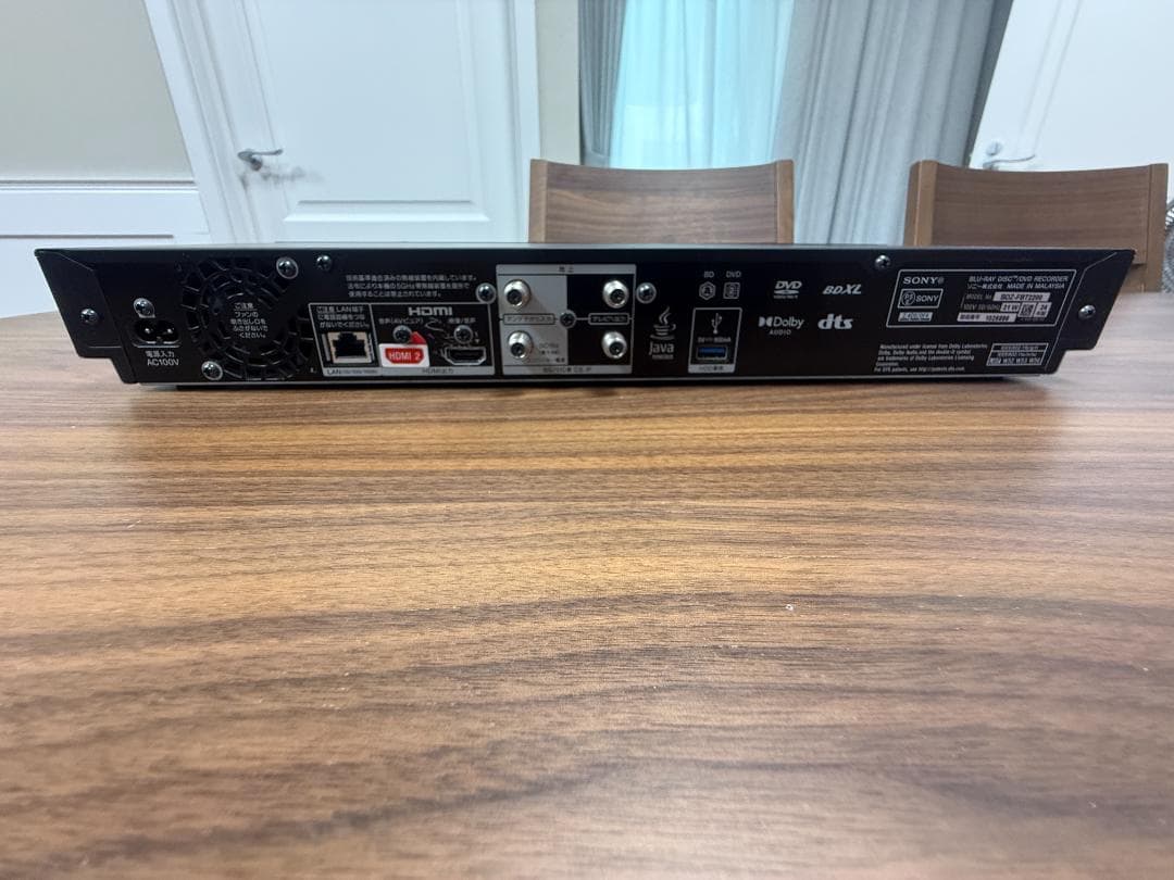 SONY BDZ-FBT2200　ブルーレイレコーダー