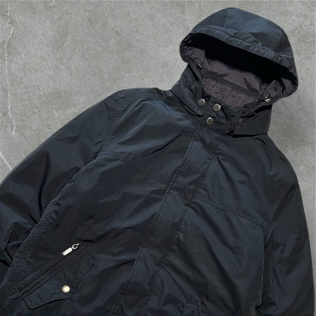 たろう Barbour 防水シェル中綿ジャケット黒クラシックタータン