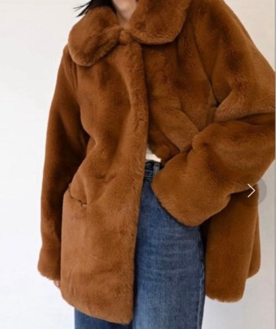 JAKKE ジャッキー フェイクファーコート ブラウン　36