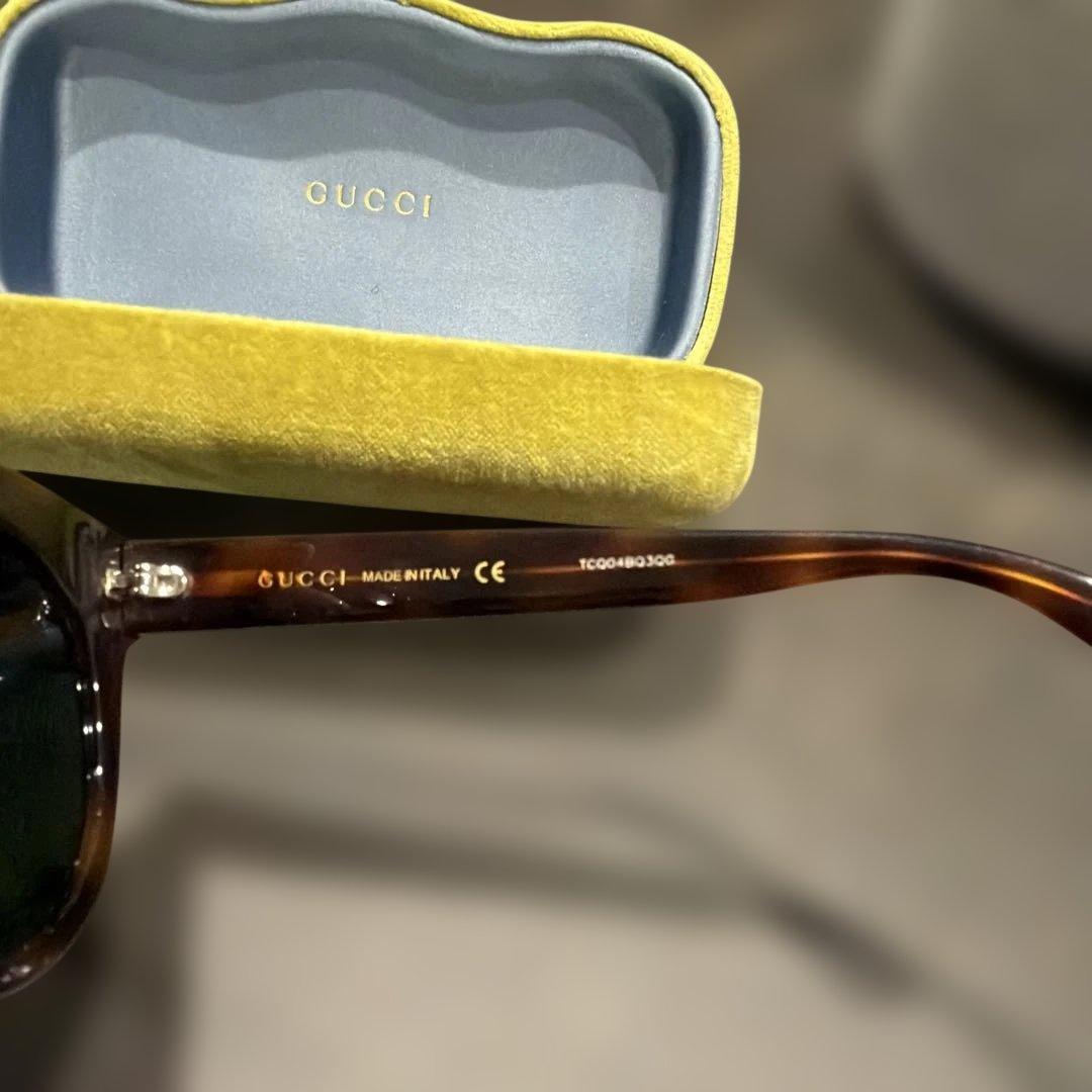 M GUCCI ブラウンラウンド型サングラス