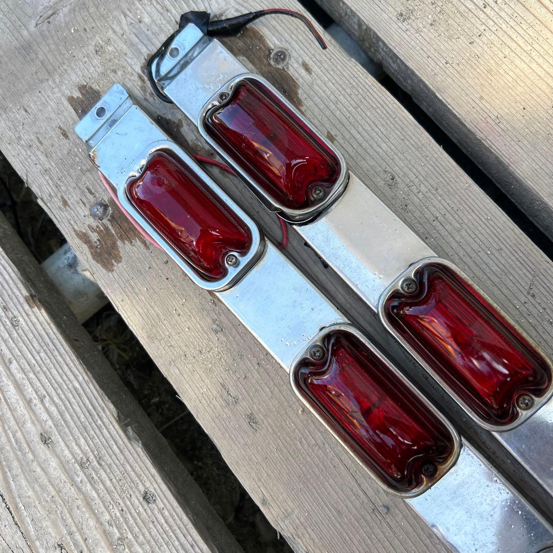 車幅灯　デコトラ　2個セット　黄色ガラス付き　LED球付き