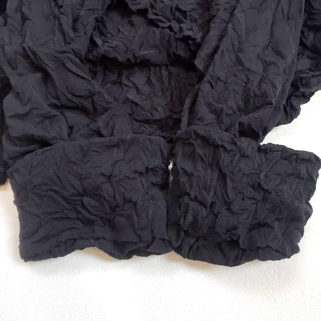 ISSEY MIYAKE ワッシャー ハイネック 黒 長袖カットソー M