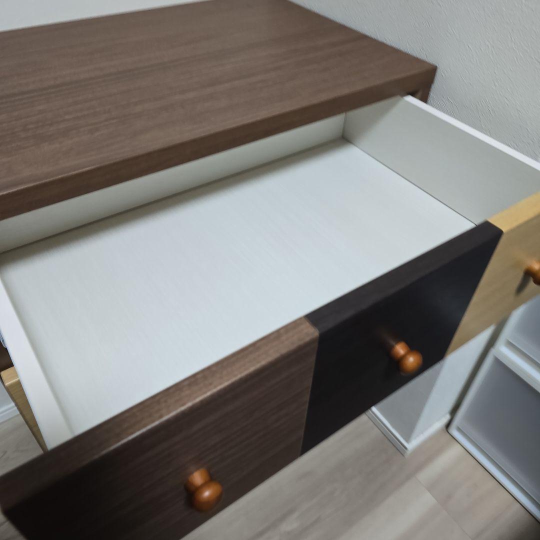 ニトリ モダンデザイン 木製チェスト 4段