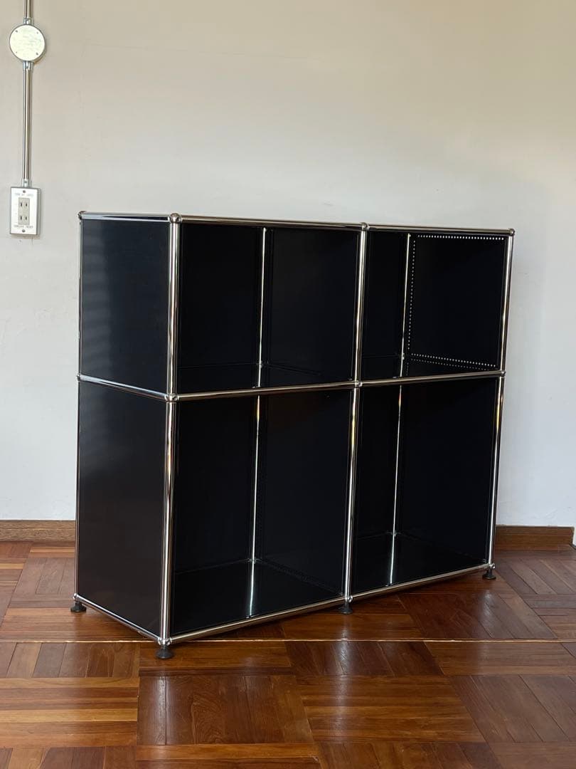 USM ハラー システム 2列 2段 キャビネット レコードラック ブラック