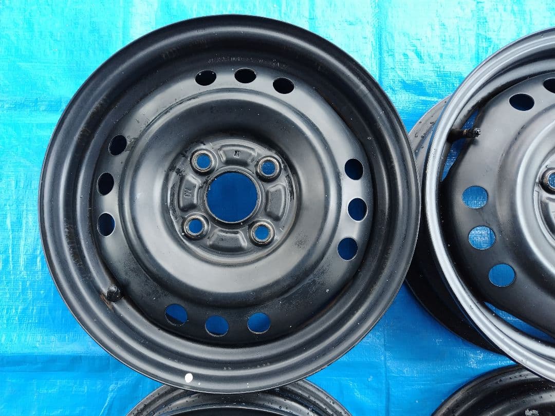 155/65R14【2/2】ダンロップ・スタッドレス、鉄ホイール付、2本分割