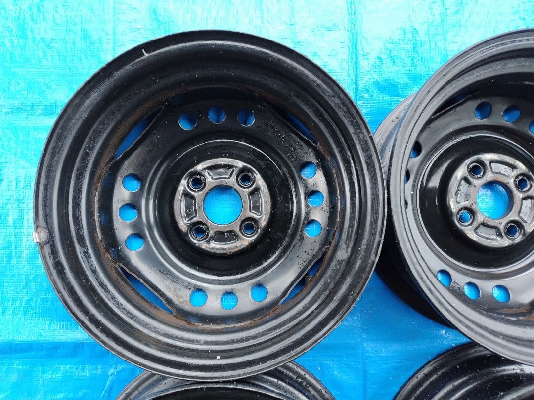 155/65R14【2/2】ダンロップ・スタッドレス、鉄ホイール付、2本分割