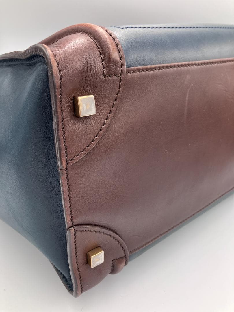 CELINE セリーヌ ラゲージ ミニ ショッパー ハンドバッグ レザー