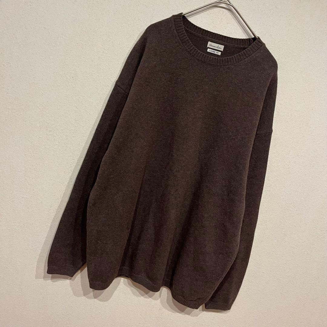 【美品】steven alan コットンカシミヤクルーネックニット-LOOSE